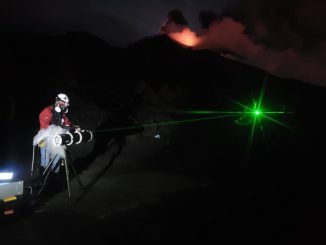 Estos investigadores malagueños están apuntando con un láser al volcán de La Palma para conocer la composición de la lava y tiene todo el sentido del mundo