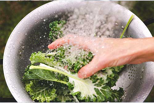 La higiene de frutas y verduras