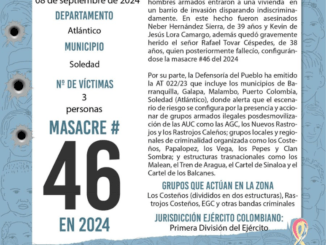 Masacre número 46 en Colombia