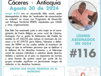 Asesinato 116/2024 en Colombia