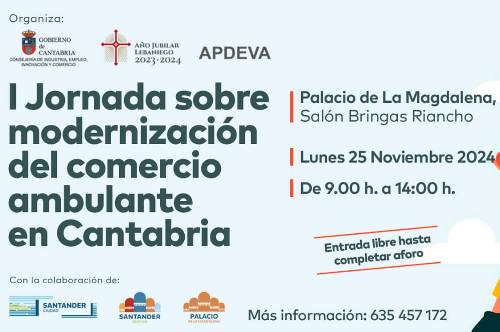 El lunes I Jornada sobre modernización del comercio ambulante en Cantabria