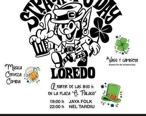 Sábado 15 de marzo, 18.00 San Patricio en Loredo con Jaya Folk y Nel Tardiu
